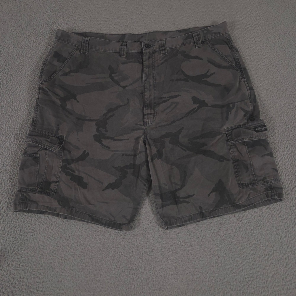 Wrangler Shorts Mens 42 Gray Camo Authentics Relaxed Fit Cargo Utility Cotton